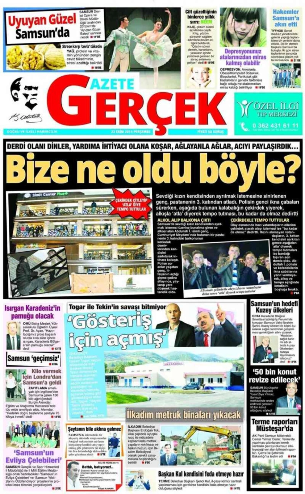 23 Ekim Perşembe yerel gazeteler - Resim 4