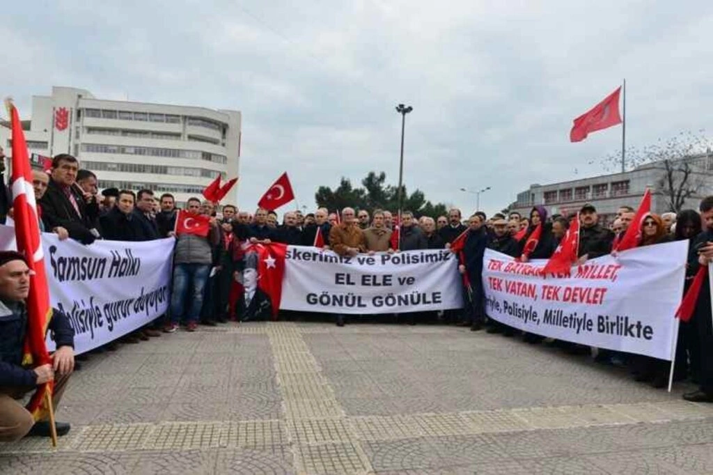 Teröre karşı Samsun tek yürek oldu - Resim 28