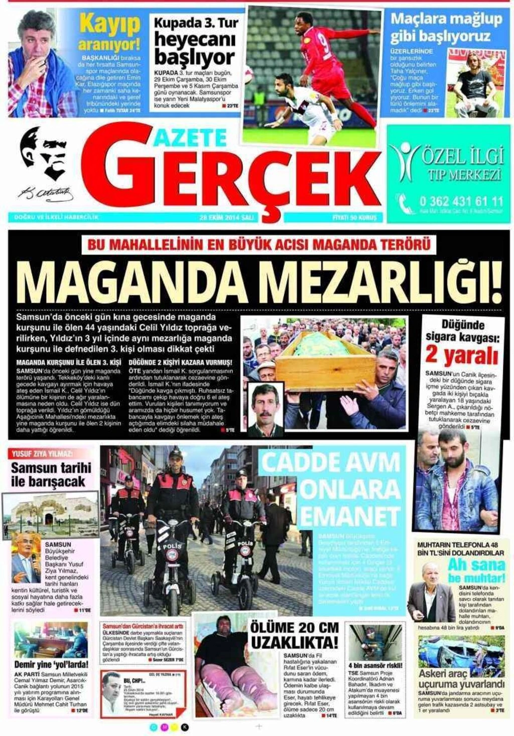 28 Ekim Salı Samsun'un yerel gazeteleri - Resim 4