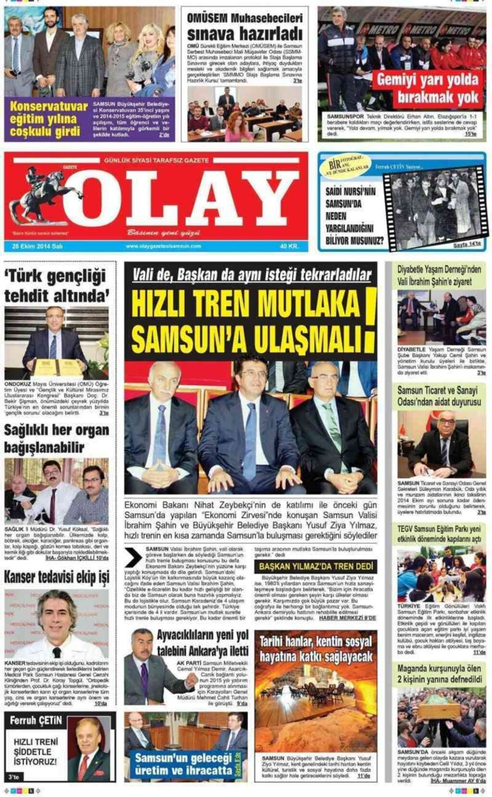 28 Ekim Salı Samsun'un yerel gazeteleri - Resim 7