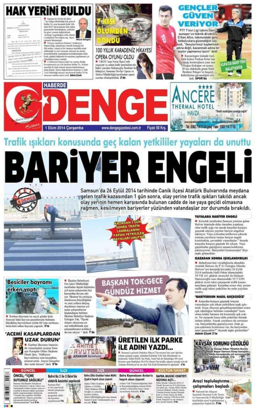 1 Ekim Samsun'un Yerel Gazeteleri - Resim 2