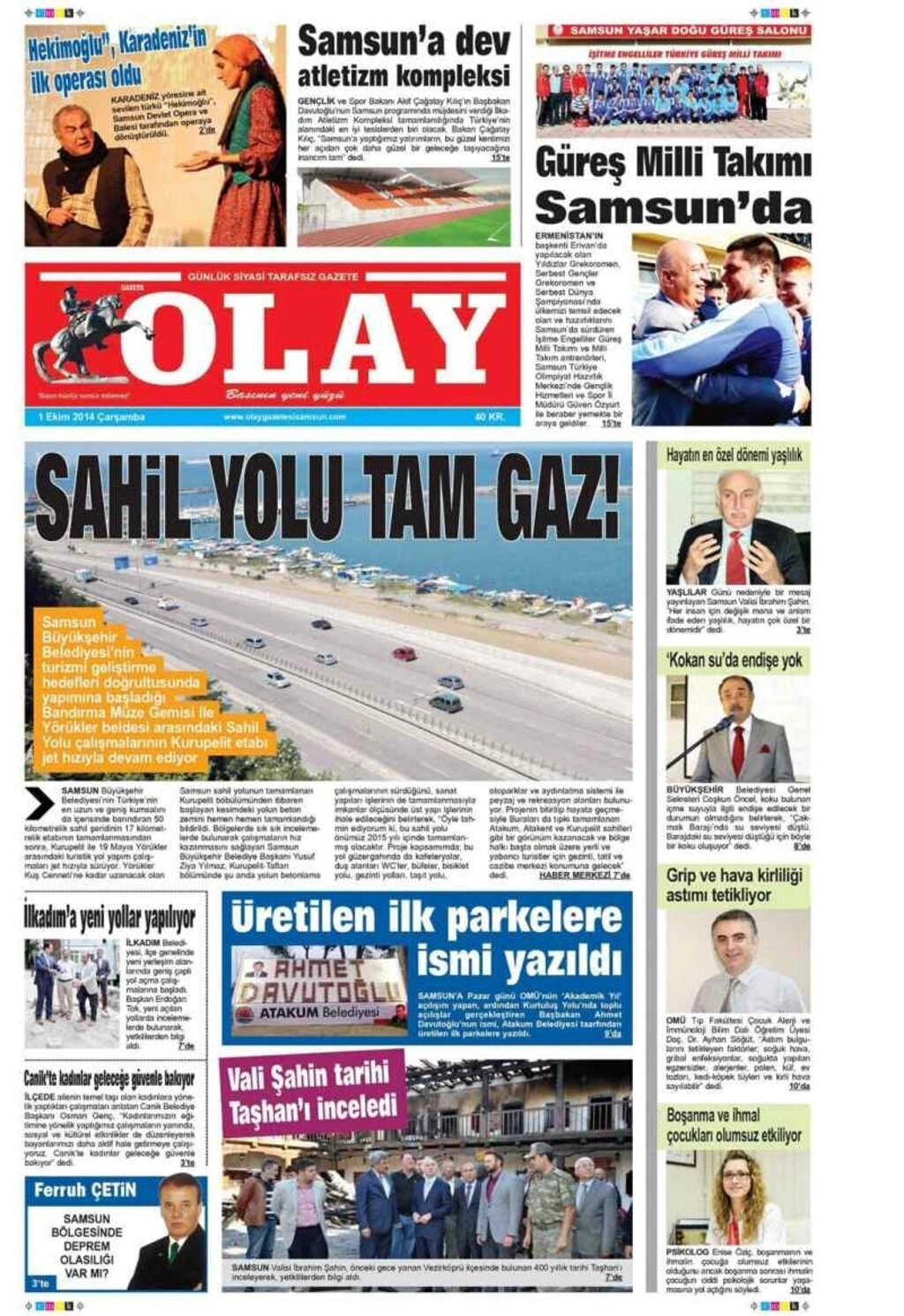 1 Ekim Samsun'un Yerel Gazeteleri - Resim 7
