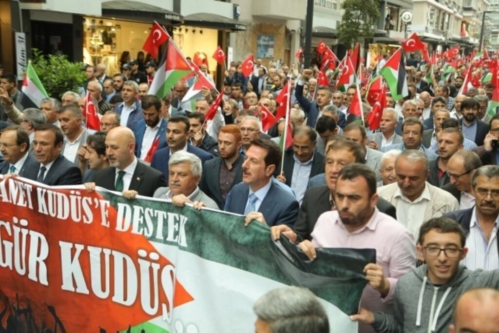 Samsun'da Zulme Lanet, Kudüs'e Destek yürüyüşü - Resim 11
