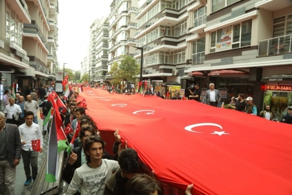 Samsun'da Zulme Lanet, Kudüs'e Destek yürüyüşü - Resim 16