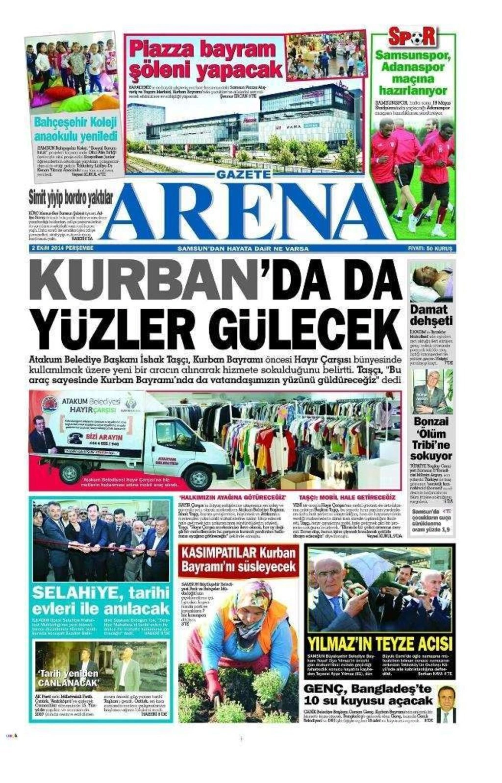2 Ekim Perşembe Yerel Gazeteler - Resim 2