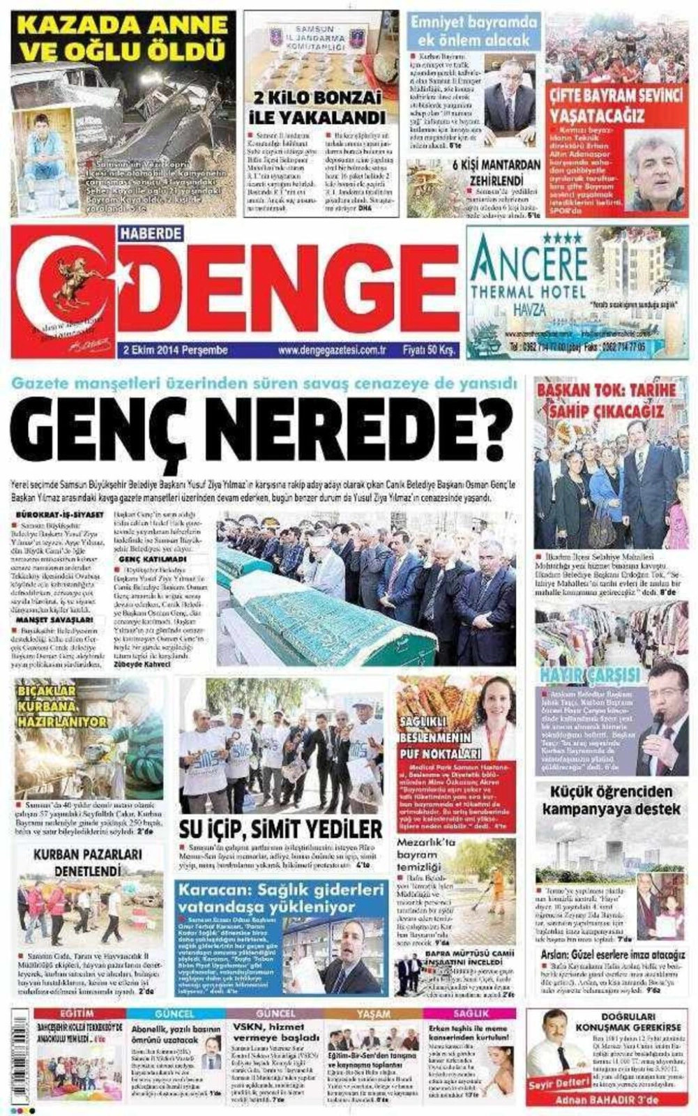 2 Ekim Perşembe Yerel Gazeteler - Resim 3