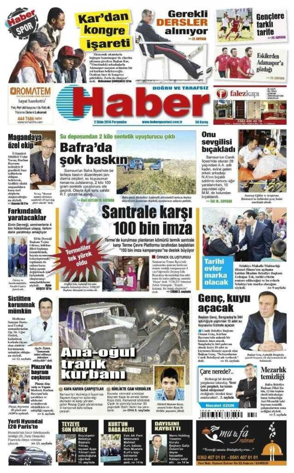 2 Ekim Perşembe Yerel Gazeteler - Resim 6