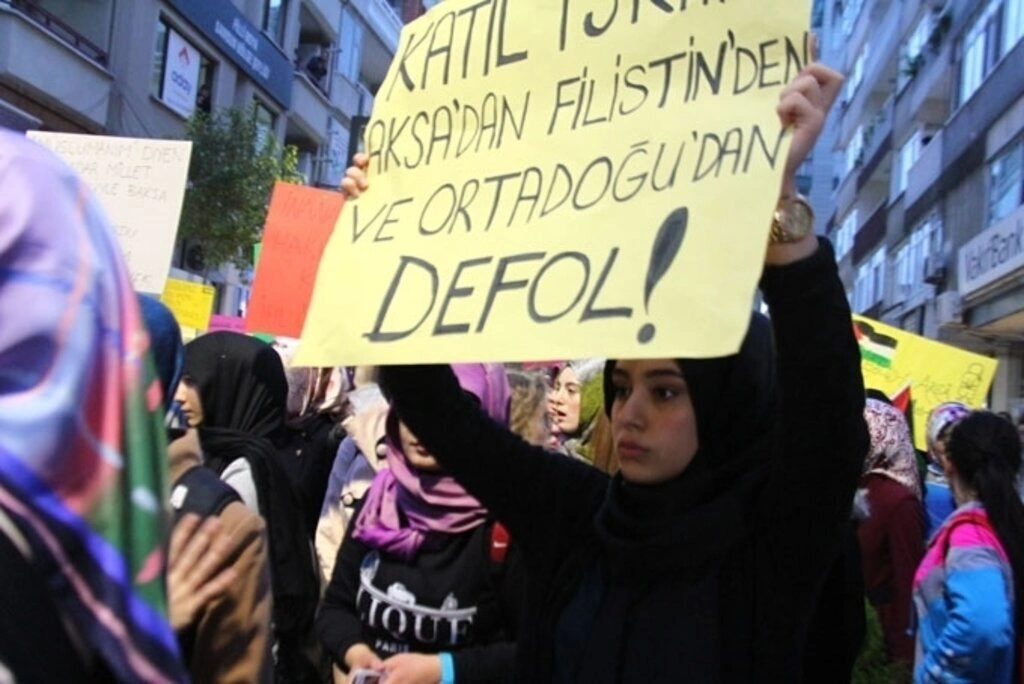 Samsun İmam Hatip Lisesi öğrencileri'nden Mescid-i Aksa yürüyüşü - Resim 9