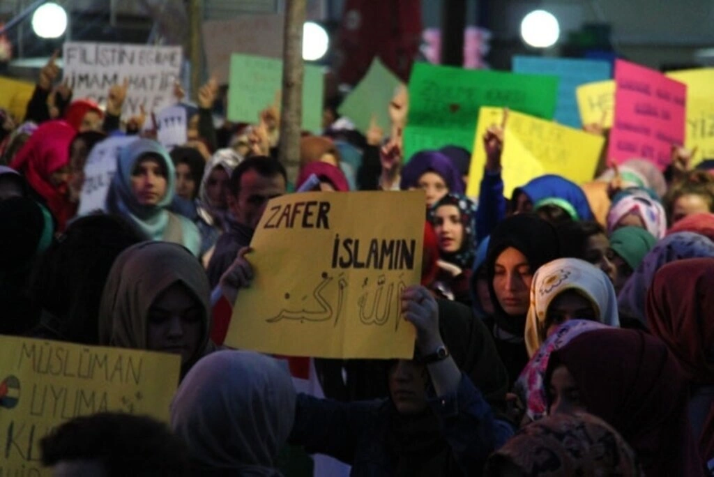 Samsun İmam Hatip Lisesi öğrencileri'nden Mescid-i Aksa yürüyüşü - Resim 12