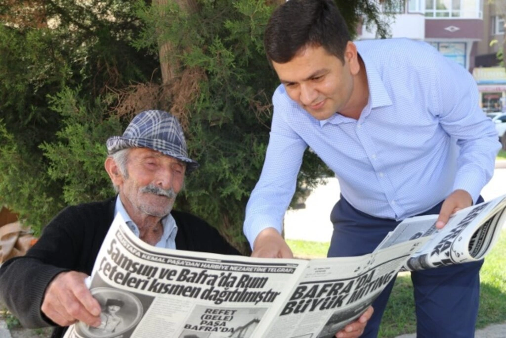 100. yıl gazetesine Bafralılardan yoğun ilgi - Resim 3