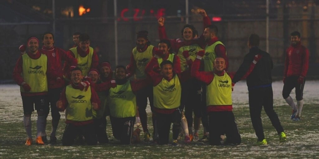 Samsunspor kar üstünde çalıştı - Resim 17