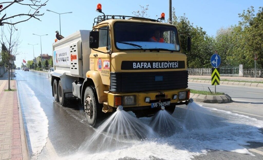 Bafra'da yollara tam bakım