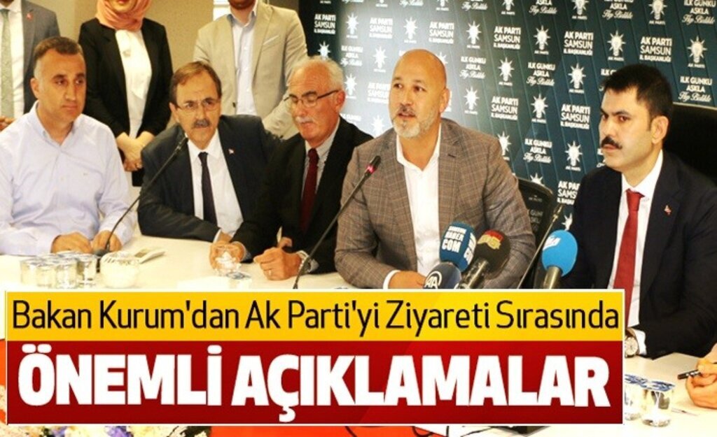 Bakan Kurum'dan Ak Parti'yi Ziyareti Sırasında Önemli açıklamalar