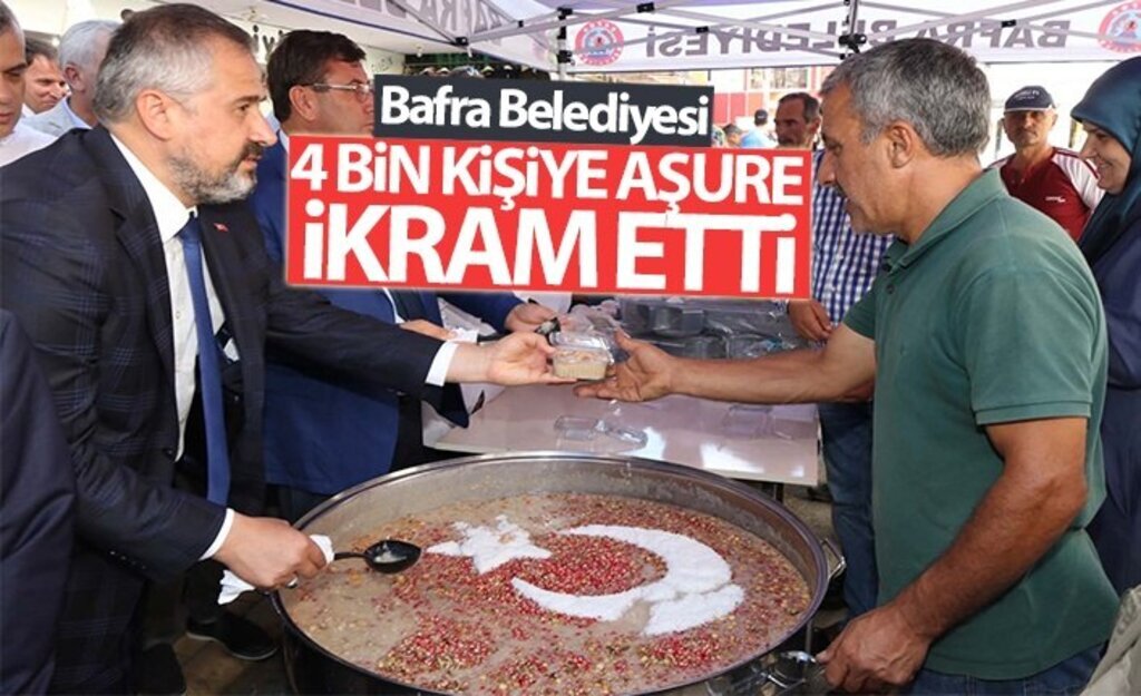 Bafra Belediyesi, 4 Bin Kişiye Aşure Dağıttı