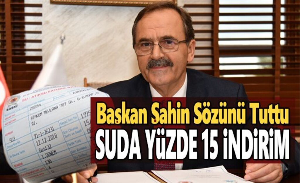 Başkan Zihni Şahin Sözünü Tuttu, Suya İndirim