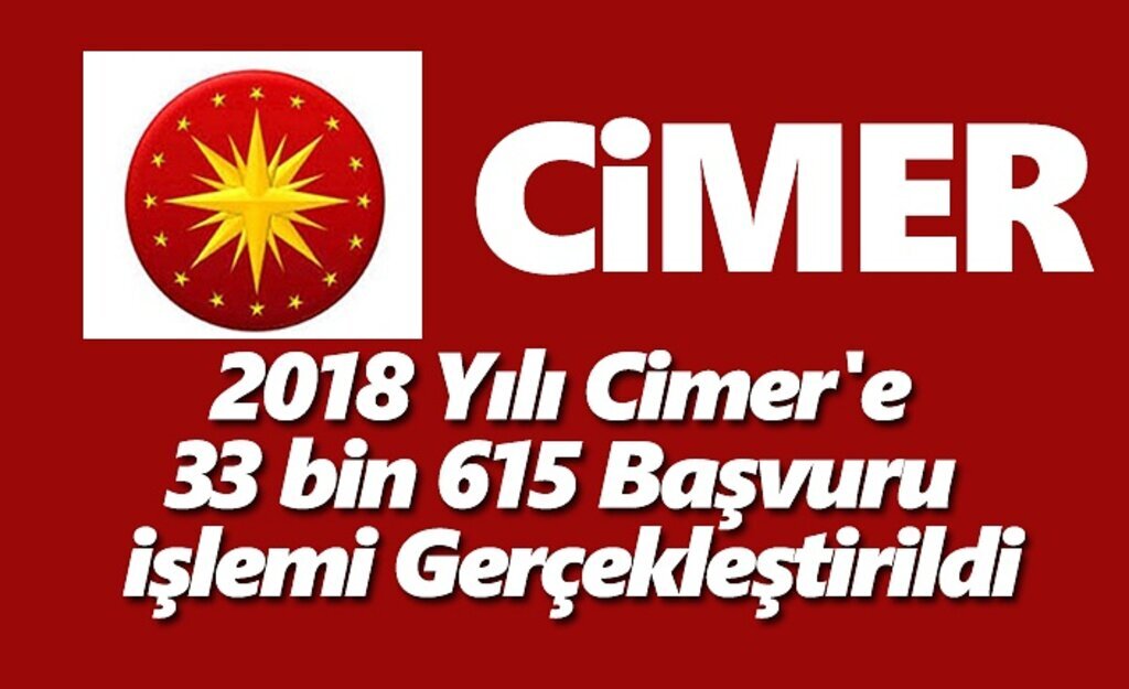2018 Yılı Cimer'e 33 bin 615 Başvuru İşlemi Gerçekleştirildi