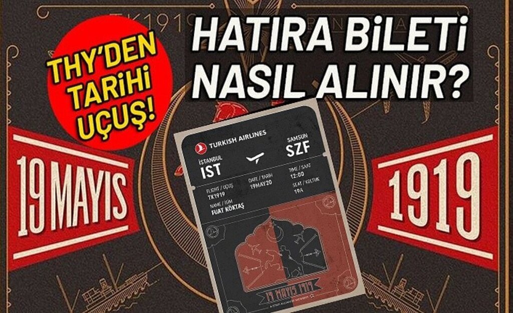 19 Mayıs özel uçuşu için kaç kişi hatıra bileti oluşturdu?
