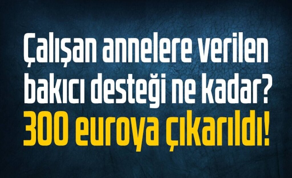 Çalışan annelere verilen bakıcı desteği ne kadar?