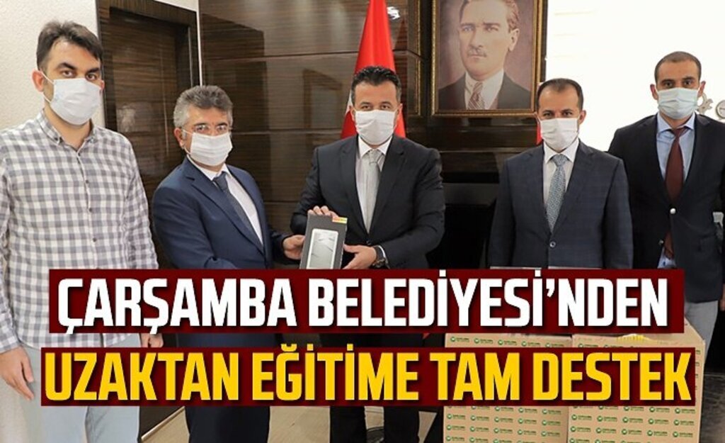 Çarşamba Belediyesi'den uzaktan eğitime tam destek