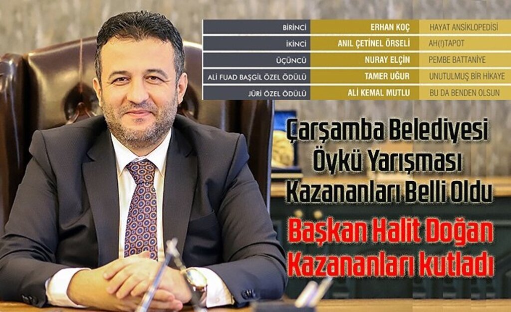 Çarşamba Belediyesi Öykü Yarışması sonuçları belli oldu