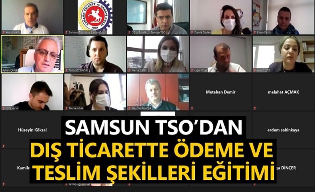 Samsun TSO’dan, Dış Ticarette Ödeme ve Teslim Şekilleri eğitimi