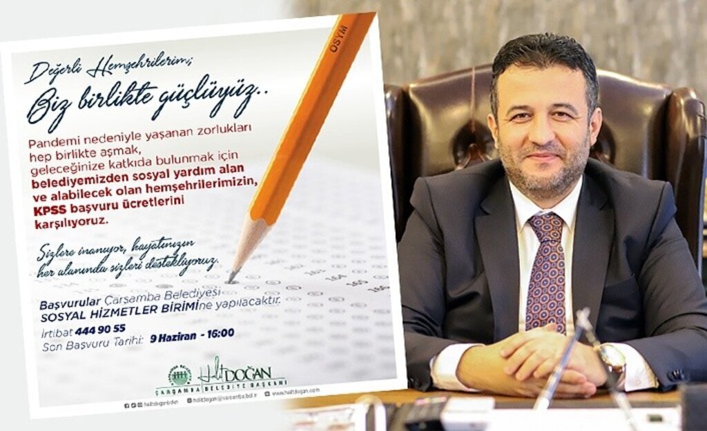 Çarşamba Belediyesi KPSS ücretlerini karşılıyor