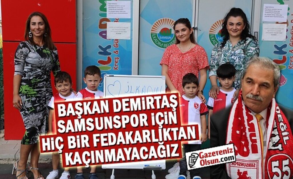 Minikler Kırmızı-Beyaz Formaları ile Samsunspor'a Moral Oldu