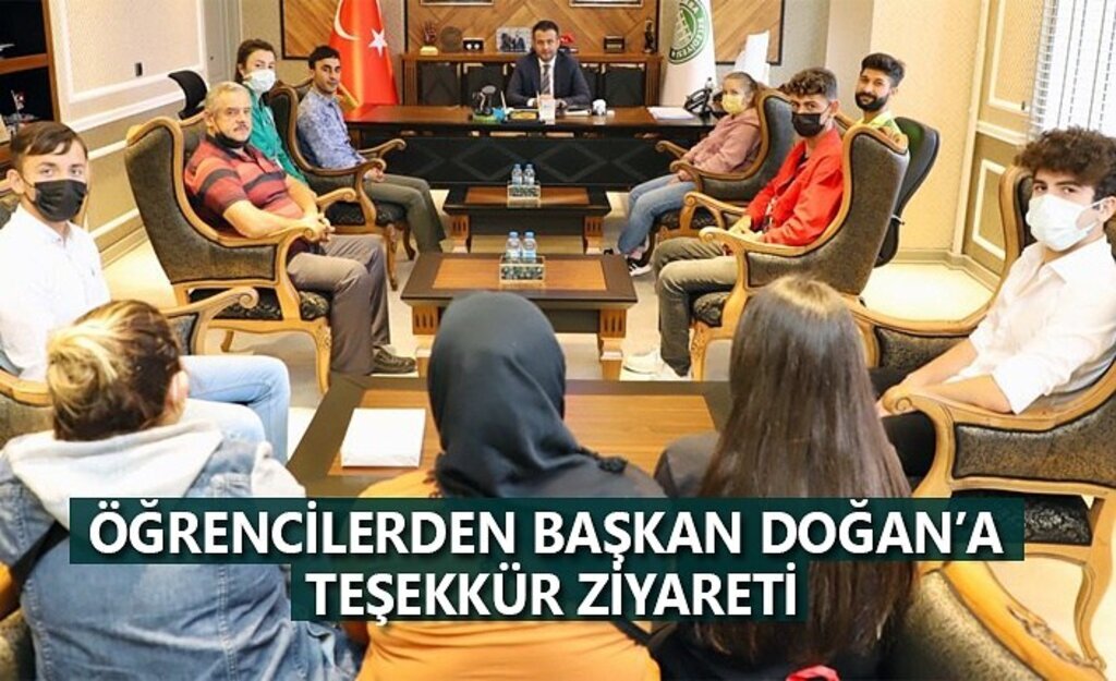 Öğrencilerden Başkan Doğan'a destek teşekkürü
