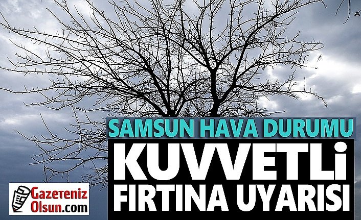 Samsun'da Kuvvetli Rüzgar ve Fırtına Uyarısı