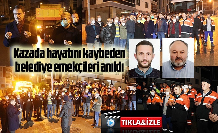 Kazada hayatını kaybeden belediye çalışanları Atakum'da anıldı