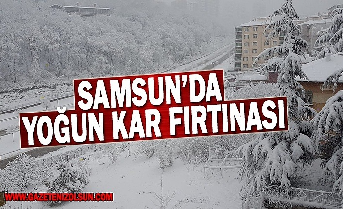 Samsun'da yoğun kar ve Rüzgar Uyarısı