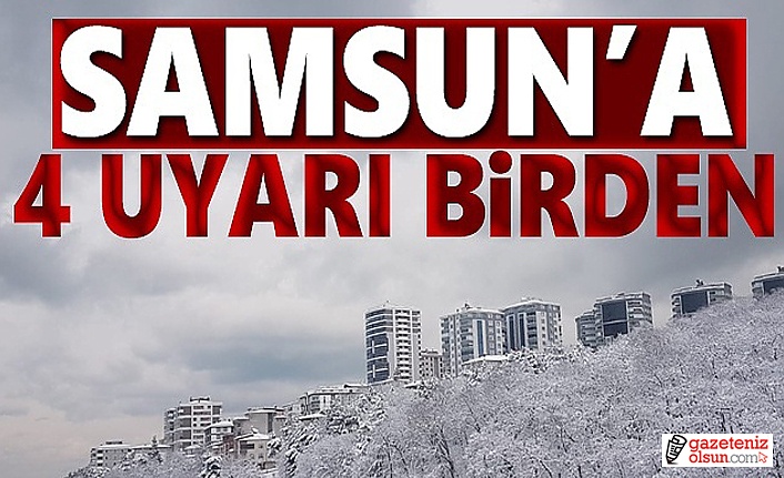 Samsun'a 4 Uyarı Birden Yoğun Kar Geliyor!