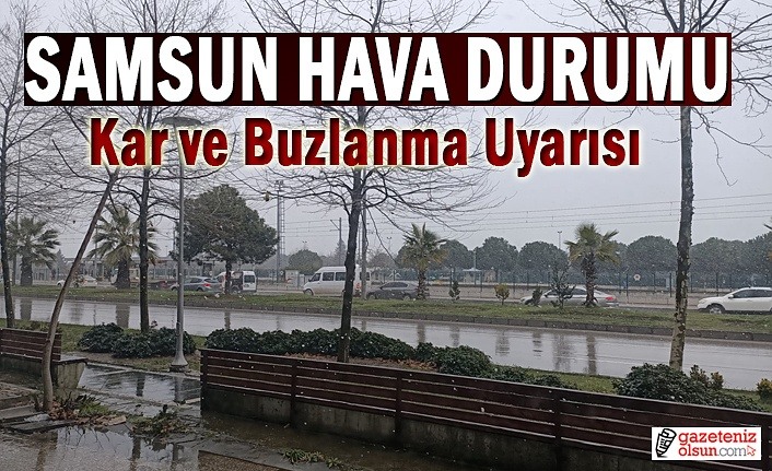 Samsun'da Kuvvetli Yağmur, Yüksek Yerlere Kar Geliyor