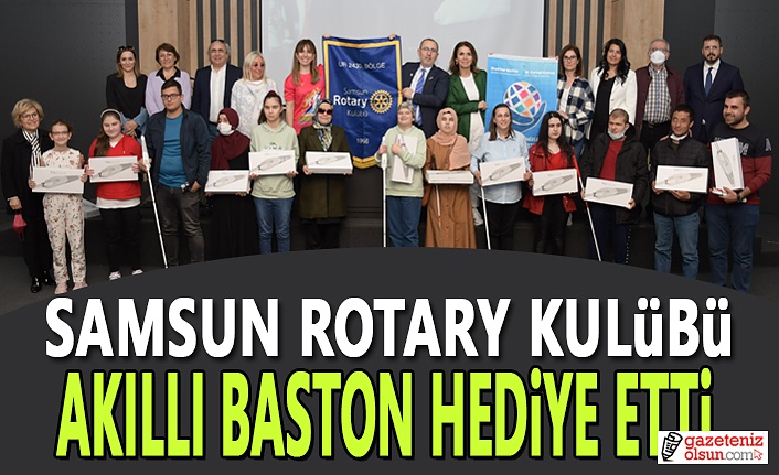 Samsun Rotary Kulübü akıllı baston hediye etti