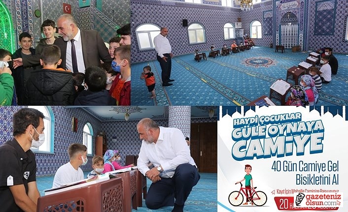 Canik'te Camiye Giden Çocuklar Bisiklet Kazanacak