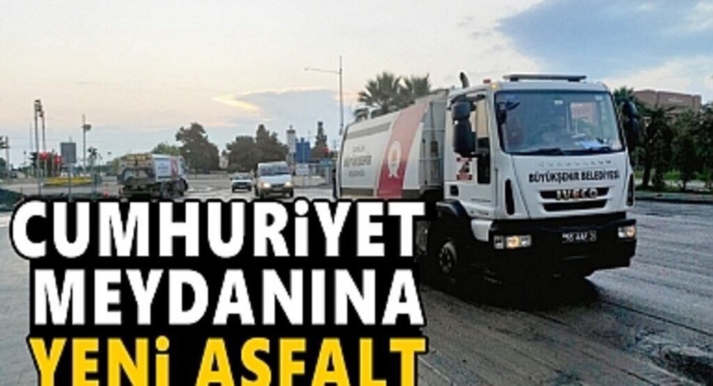 Cumhuriyet Meydanı'na yeni asfalt