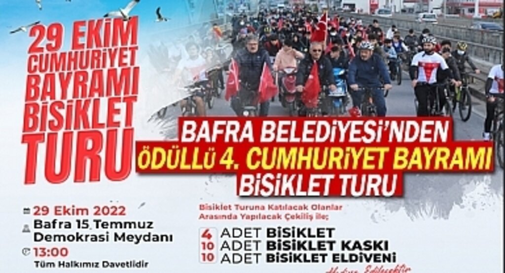 Bafra Belediyesi'nden Cumhuriyet Bayramına Özel Bisiklet Turu