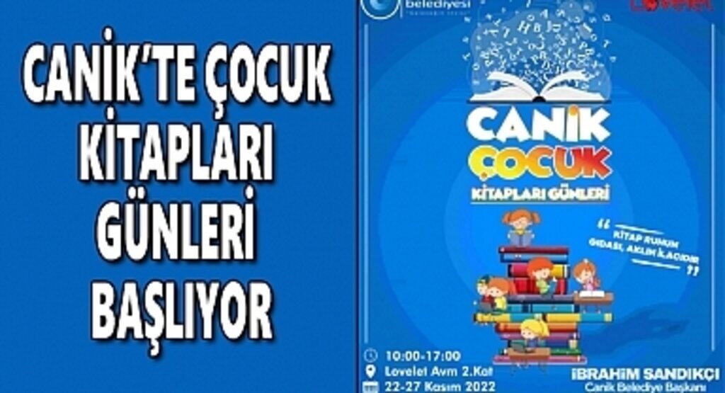 Canik'te Çocuk Kitapları Günleri Başlıyor