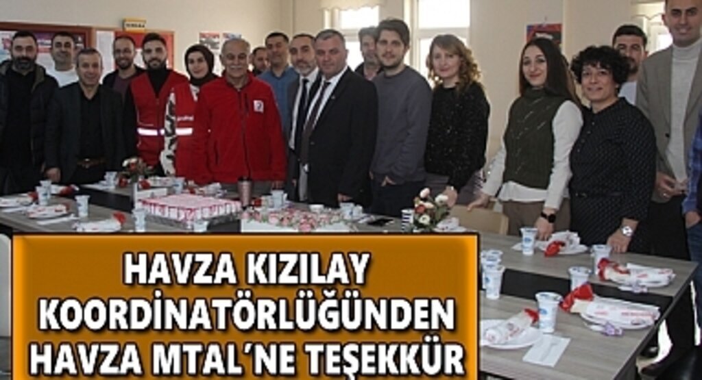 Havza Kızılay Koordinatörlüğünden Havza MTAL'ne teşekkür