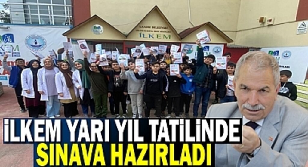 ilkemli Öğrenciler yarı yıl tatilde sınava hazırlandı