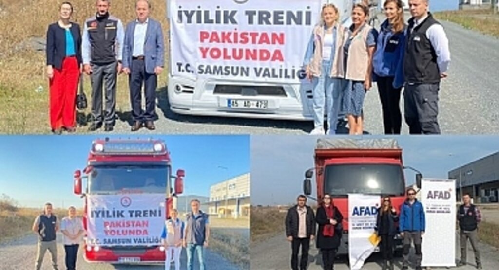 Samsun Pakistan'a yardım elini uzatmaya devam ediyor