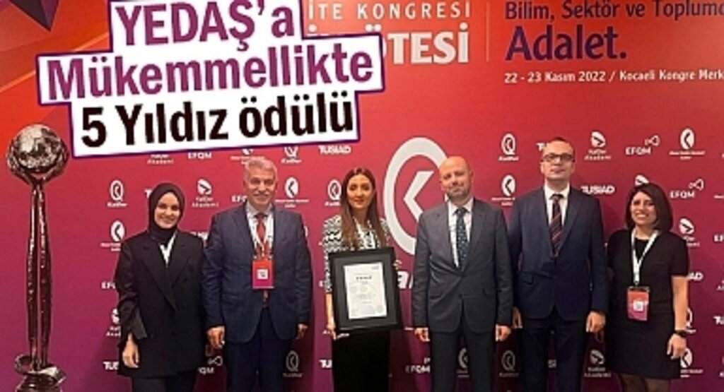YEDAŞ’a Mükemmellikte 5 Yıldız Ödülü
