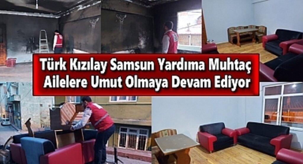 Türk Kızılay Samsun Yardıma Muhtaç Ailelere Umut Olmaya Devam Ediyor