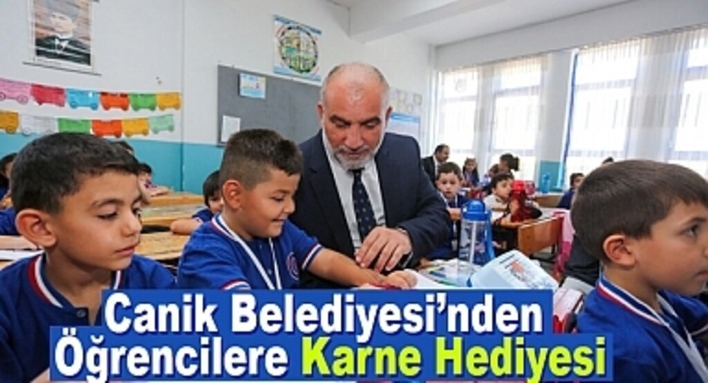 Canik Belediyesi’nden Öğrencilere Karne Hediyesi