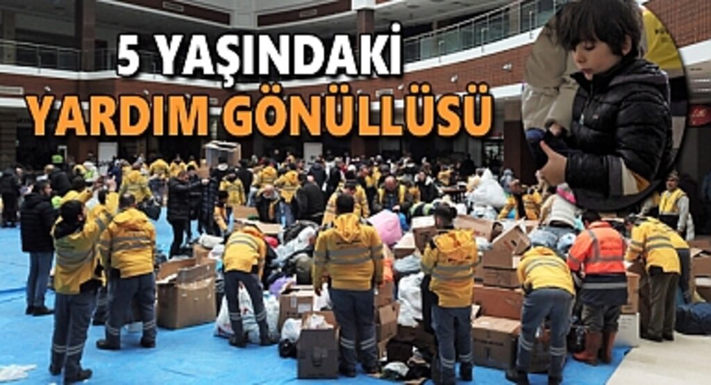 5 yaşındaki yardım gönüllüsü