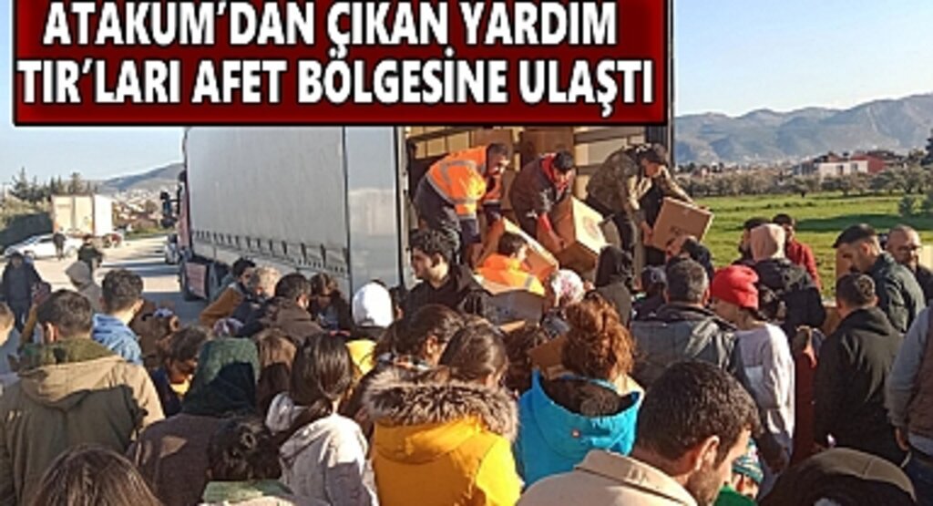 Atakum’dan çıkan yardım TIR’ları afet bölgesine ulaştı