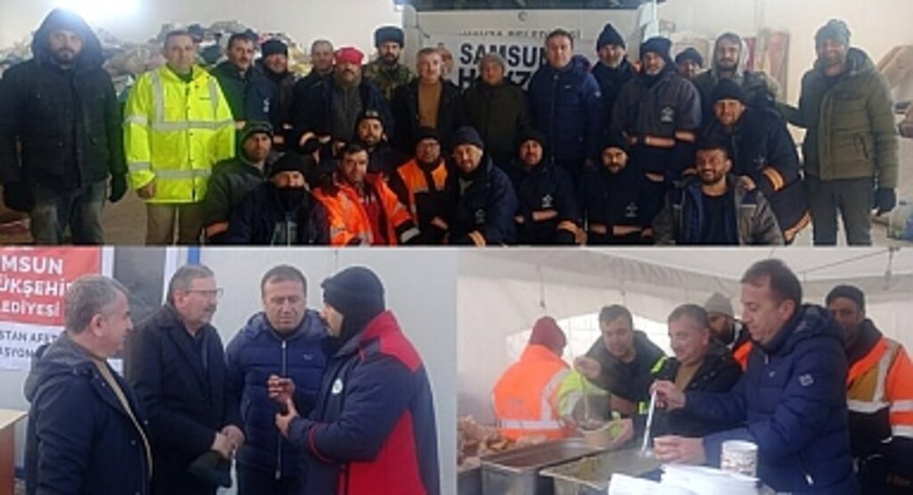 Havza heyeti deprem bölgesinde