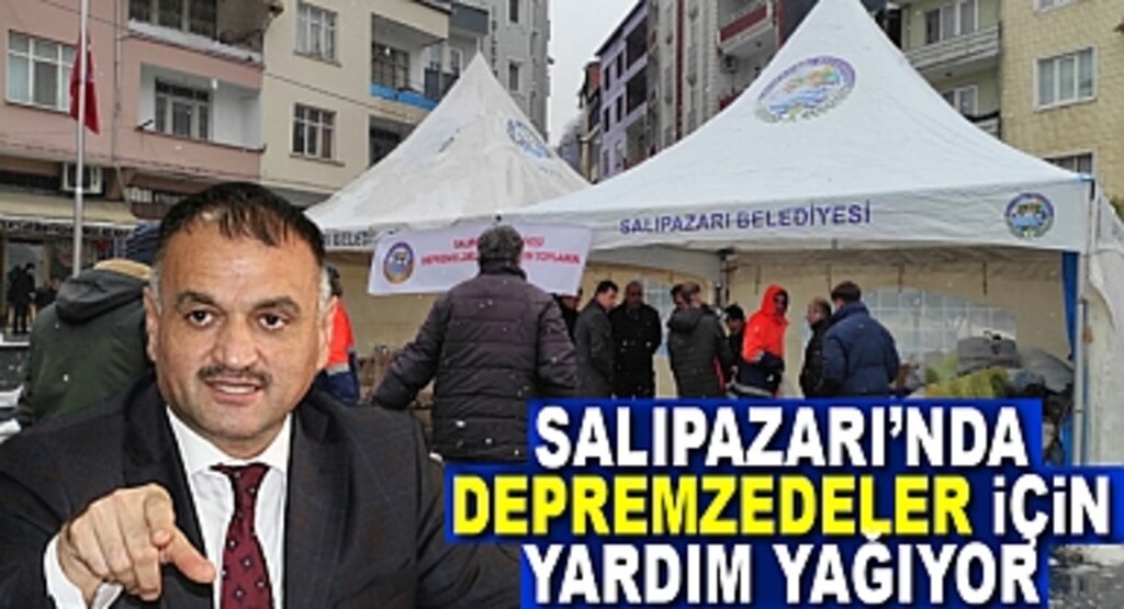 Salıpazarı’nda depremzedeler için yardım yağıyor