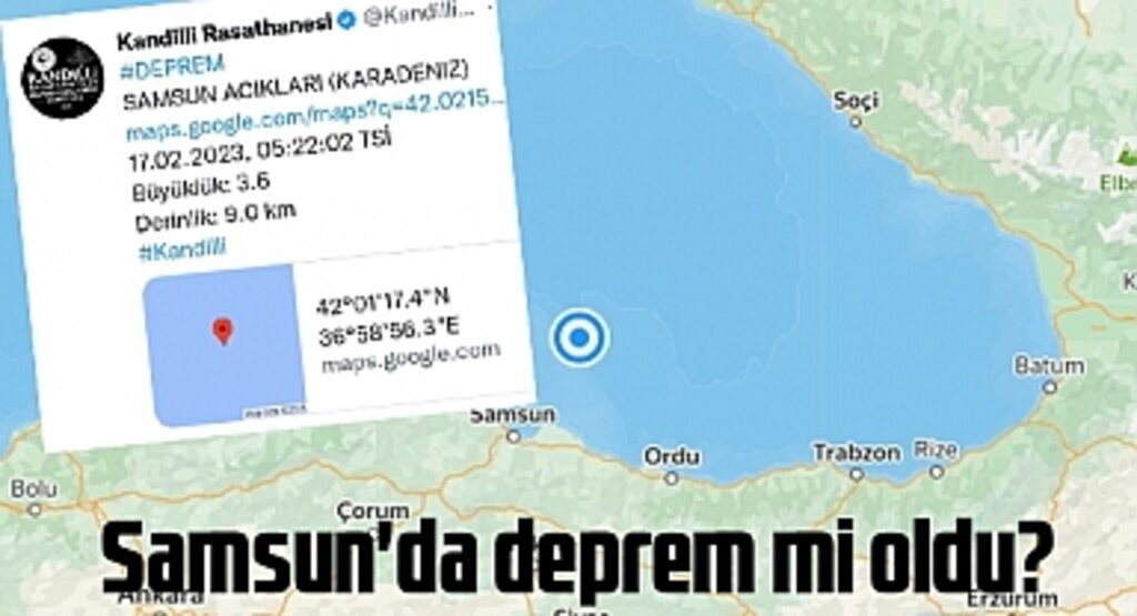 Samsun'da deprem mi oldu, Samsun'da ne zaman deprem oldu?