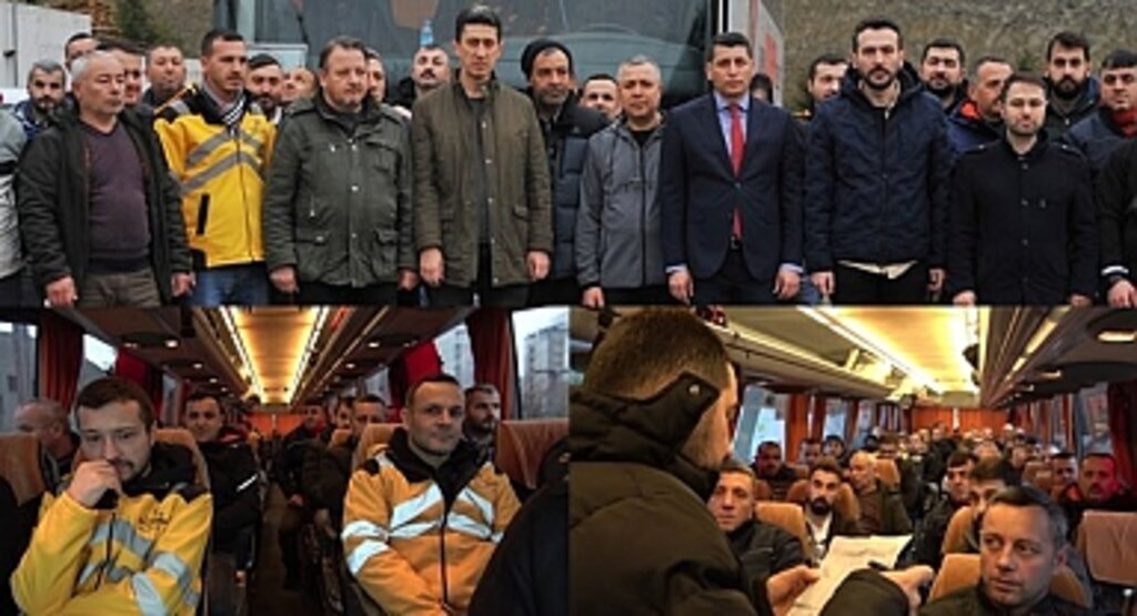 Samsun'dan deprem bölgesine görev değişimi